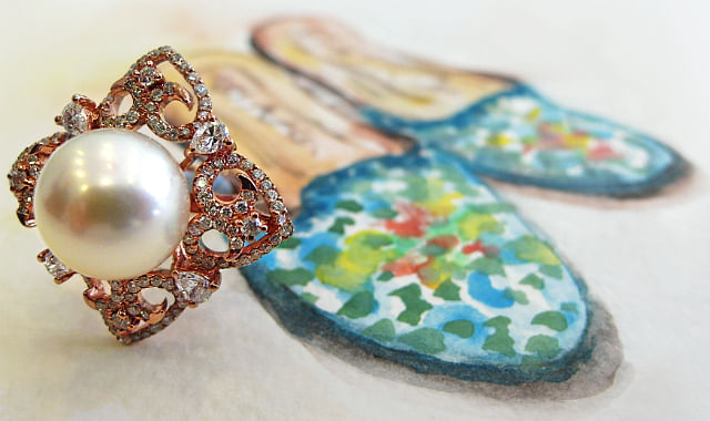 CHOO YILIN jewellery Peranakan Heirlooms PEARL RING SHOES